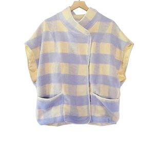 Andersen & Lauth Lilac and Cream Plaid Vest (Anthropologie)